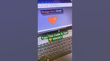 #4k Orange Heart 🧡 Emoji Trick | MS Word Secret | Type Code + Alt+X 🔥 #shorts #msword