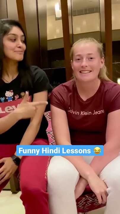 Sophie Ecclestone’s Funny Hindi Lessons by Harleen Deol 😂 #ytshorts