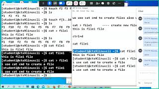 Linux Basics Part10 Create files using touch and cat cmd