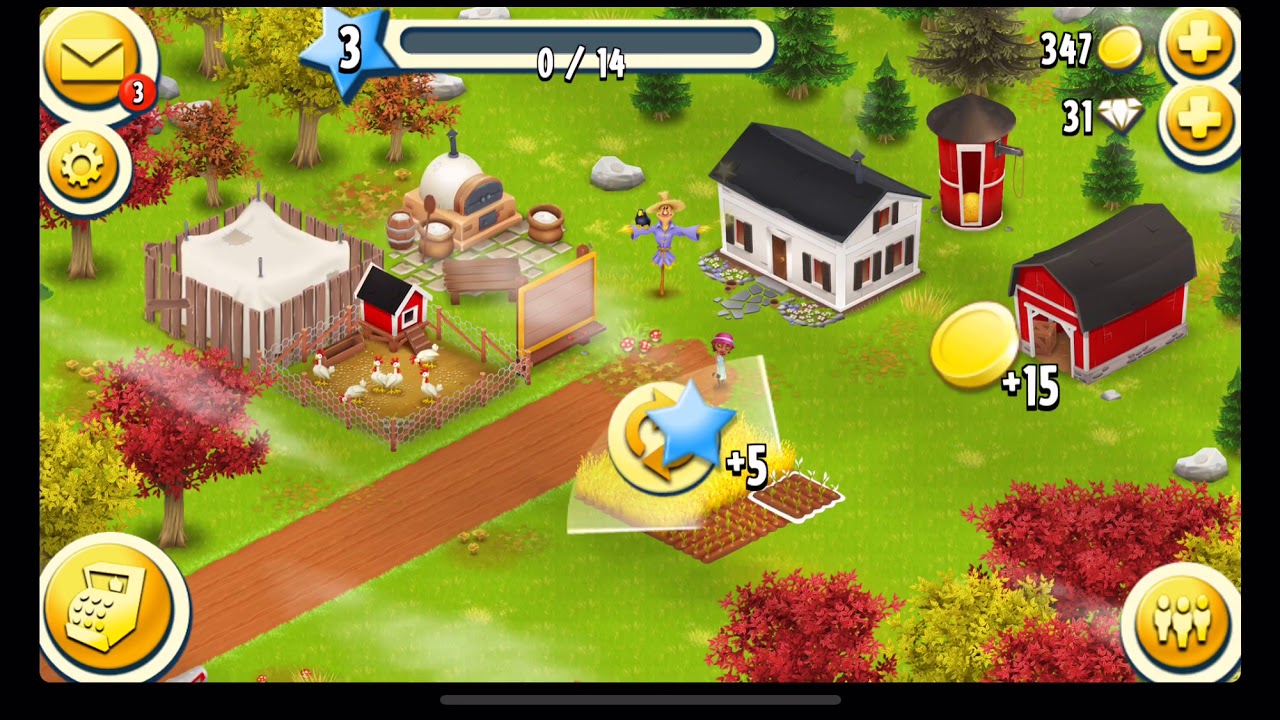 Hay Day. How it was at the beginning. iPhone X. YouTube