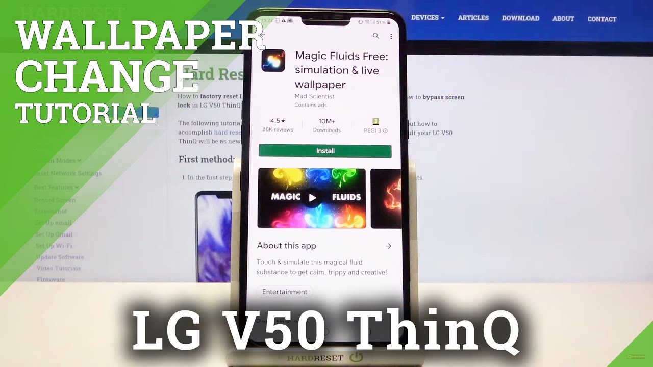 How to Download Live Wallpaper in LG V50 ThinQ Magic Fluids Wallpaper YouTube