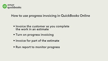 How to use progress invoicing in QuickBooks Online