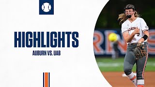 Auburn Softball vs UAB Highlights