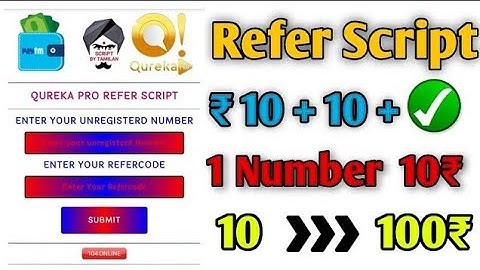 Earn 20+20 qureka pro 🔥 script 🔥 hack ✓✓ live hacking