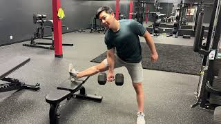 DB Side Bend + Elevated Hamstring Stretch