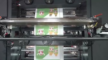 The newly designed 4-color stack flexographic printing machine, not only meets printing needs