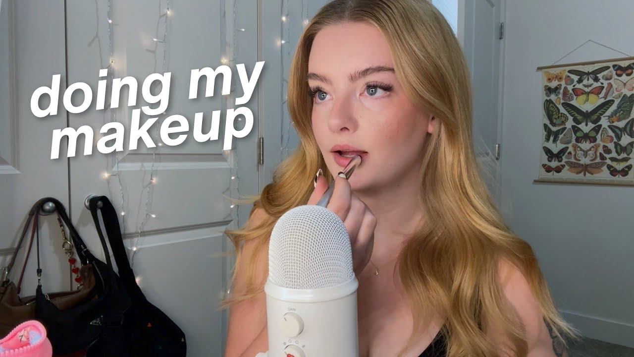 ASMR doing my makeup 💄🍂 everyday fall look - YouTube