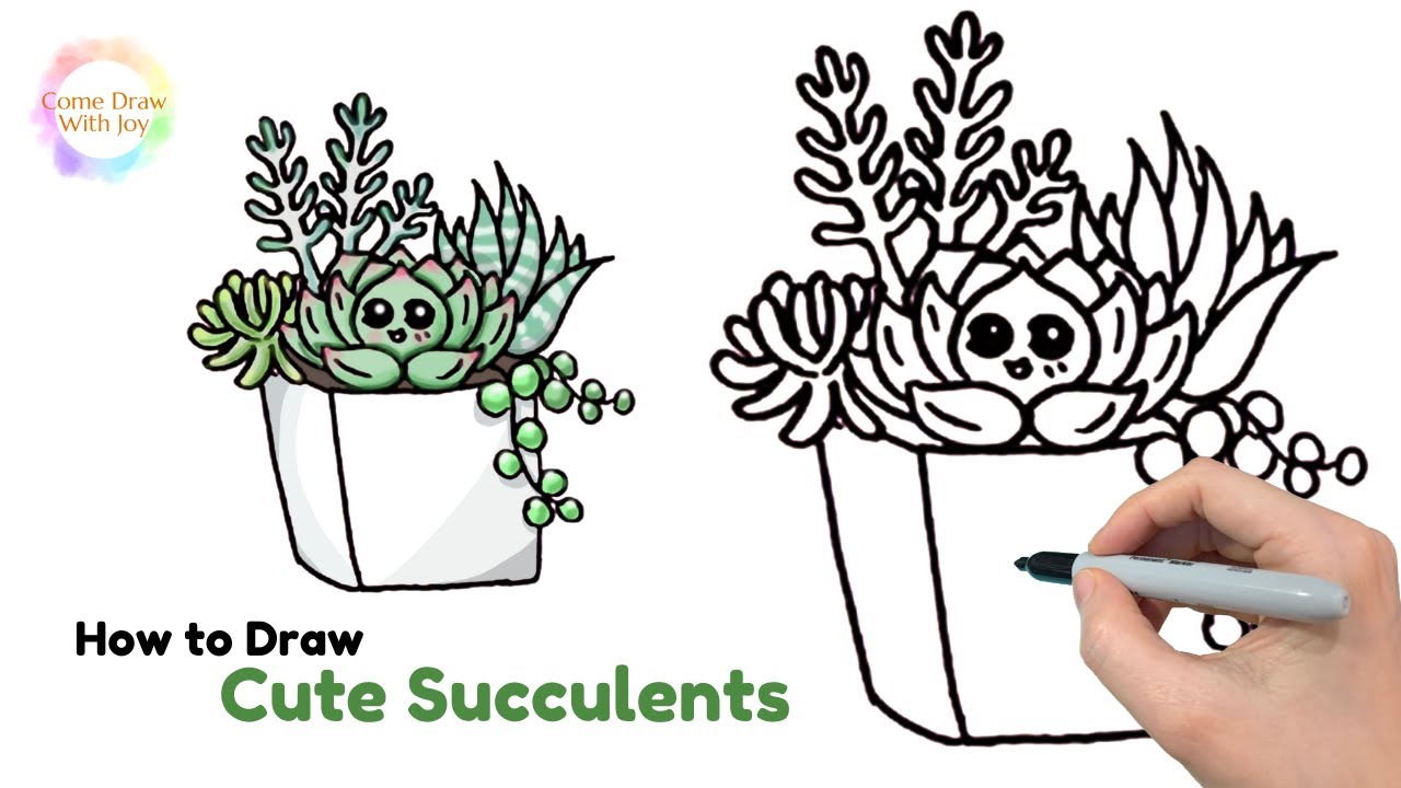 wallpapers Easy Simple Succulent Drawing youtube. pix Easy Simple Succulent ...