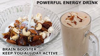 Dry Fruit Milkshake Recipe | Powerful Energy Drink To Stay Long Active & Brain Booster | Milk Shakes