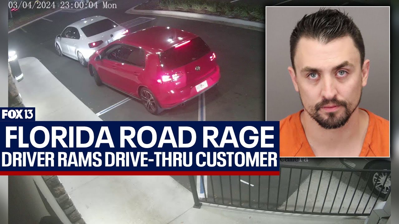 Florida man accused of intentionally ramming car in drive-thru - YouTube