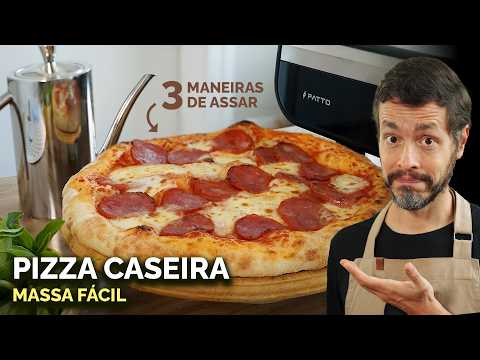 PIZZA CASEIRA PERFEITA - Massa fácil assada em 3 métodos diferentes com resultado surpreendente