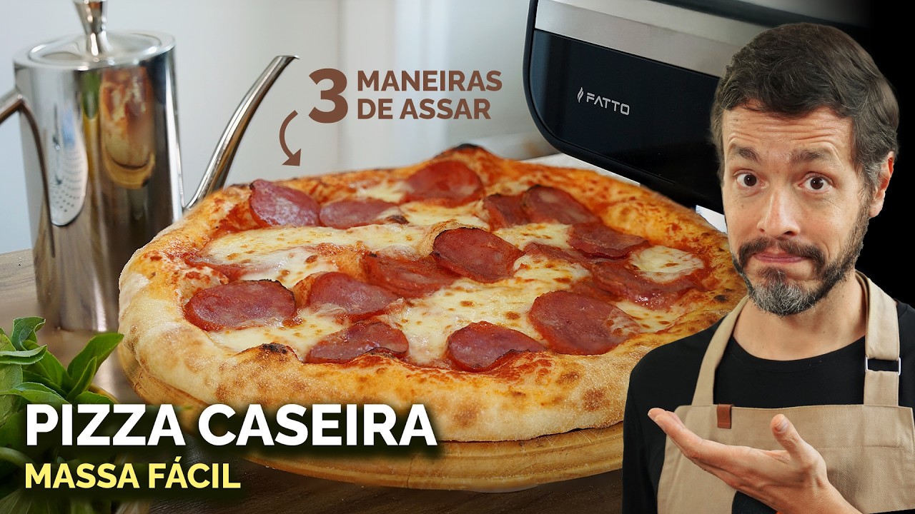 PIZZA CASEIRA PERFEITA - Massa fácil assada em 3 métodos diferentes com resultado surpreendente