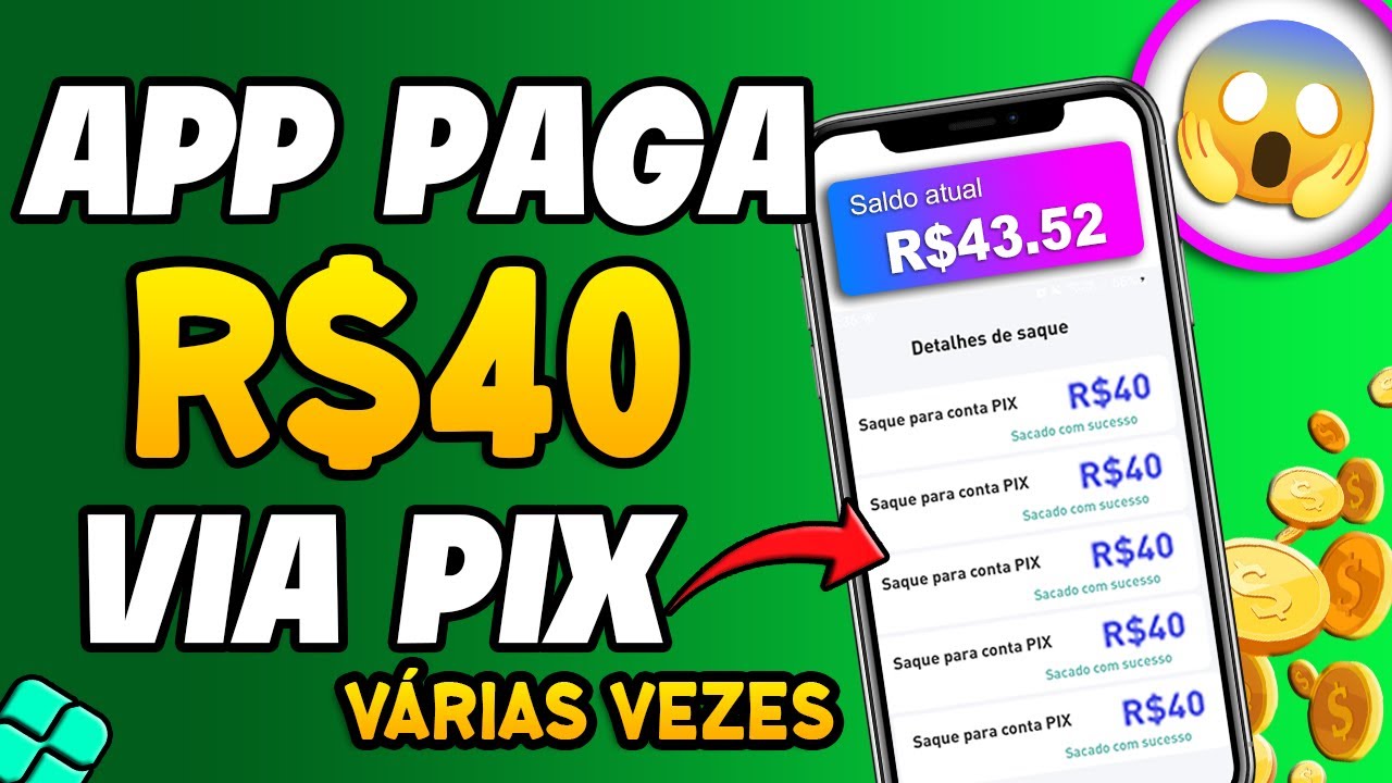 [Pagou R$40 via PIX😲] APP para GANHAR DINHEIRO via PIX de Forma Rápida 💸 App Pagando na Hora