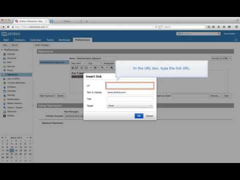 Create an Email Signature in Zimbra