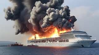 13 Minutes Ago! Russia's largest cruise ship carrying elite soldiers to Iran was blown up by the US