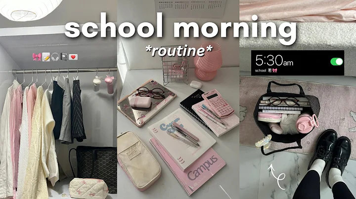 grwm: SCHOOL MORNING ROUTINE 📝🎀 *realistic*
