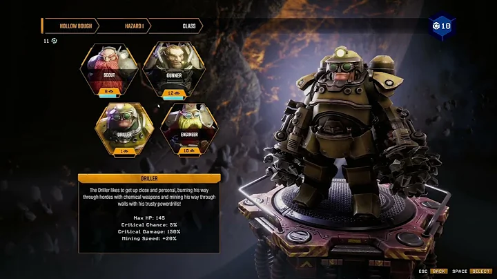 Deep Rock Galactic Survivor EA 20 Hollow Bough H1 Engineer MW Failed