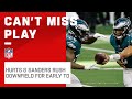 Hurts & Sanders Speed Downfield to Grab Eagles TD