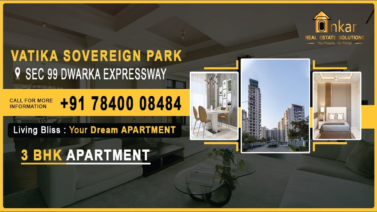 Vatika Sovereign Park Luxurious 3BHK Apartments with Servant Room