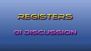 Computing Fundamentals Tutor Registers 01: Discussion
