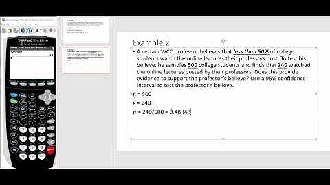 Confidence Interval for Proportion - Extra Examples with TI Calculator