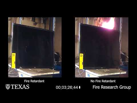 Side by Side Comparison - Effect of Fire Retardant Plastics