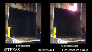 Side by Side Comparison - Effect of Fire Retardant Plastics