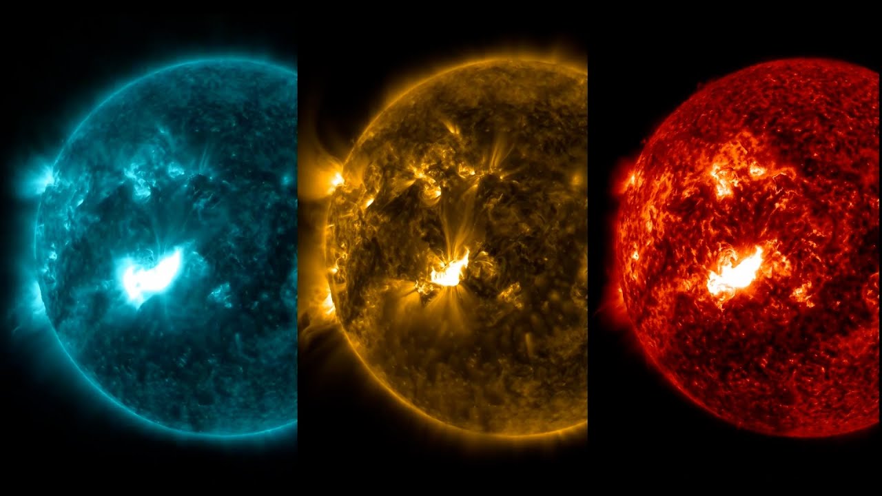 Strong solar flare erupts from sun