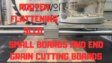 Router Sled Flattening Mill end grain cutting board.