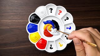 How to Making 13 Colors with Only 5 Primary Colors Acrylic | Satisfying Color Mixing
