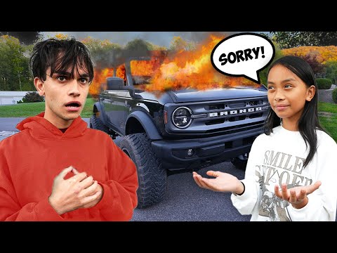 Our Little Sister DESTROYED Our New Car!