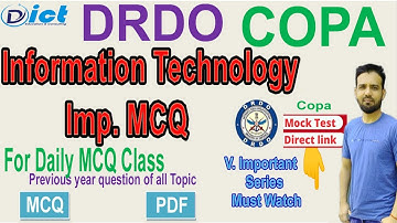 DRDO COPA | Information Technology MCQ  | V.V Imp. Must watch | Previous Year Series
