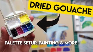 How to use DRIED gouache ✶ palette setup, brand comparisons, & tips