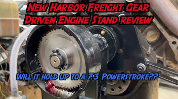 NEW Harbor Freight tool review! Gear Driven Rotating Head Engine Stand, Will it hold up to a diesel?