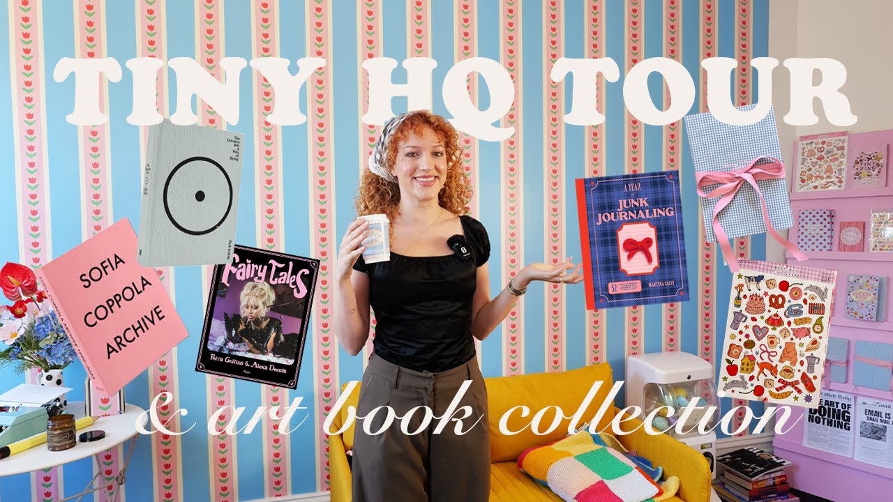 🧸 welcome to my dream art studio | Tiny HQ tour + 📕📘 my art book collection