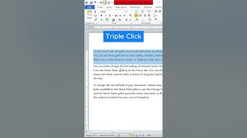Double Click and Triple Click #shorts #short #microsoftoffice #msword_excel_powerpoint #shortcutkeys