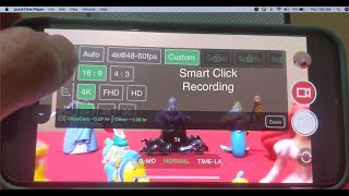 iPhone iPad camera app with 4k to HD. Save Increase or Descrease quality setting of a video. screenshot 1