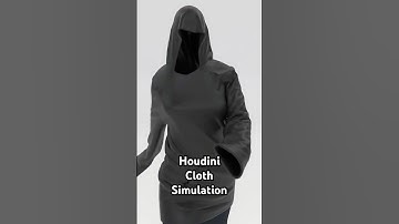 Houdini Cloth Sim - Added a (wip) hoodie #3d