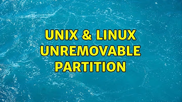 Unix & Linux: Unremovable partition (2 Solutions!!)