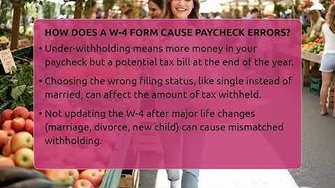How Does A W-4 Form Cause Paycheck Errors? - Your Paycheck Planner