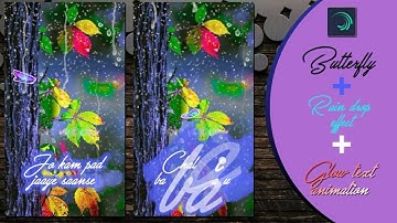 How to make butterfly rain drops glow text animation video || Alight motion editing || Aju creation