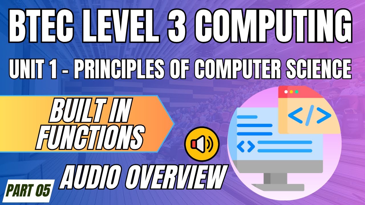 BTEC Level 3 Computing U1 - Principles of Computer Science P05 - 