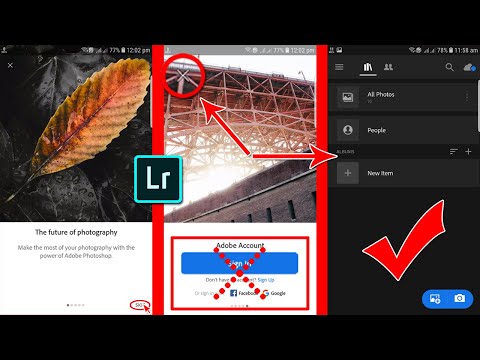 How To Use Adobe Lightroom cc Mobile App Without Lr Account ?