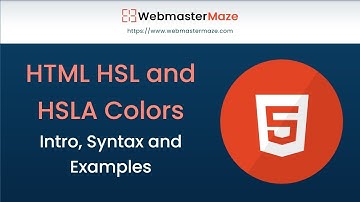 HTML HSL and HSLA Colors - Intro and Examples