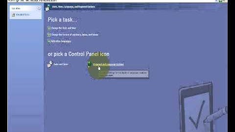 Setting regional settings in windows XP