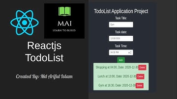 TodoList project Using REACTJS, React-Bootstrap, Bootstrap
