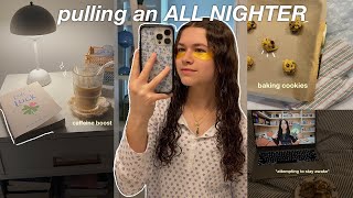 Pulling an all nighter ✨🌙 | self care, baking, coffee, movies