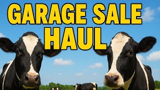 Super GARAGE SALE Haul! Mooo—Guess which cow 🐄 item I found! 