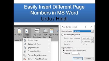 How to insert different Page Numbers in word document Thesis easily | Urdu / Hindi
