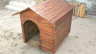 how to make a dog house with a pallet